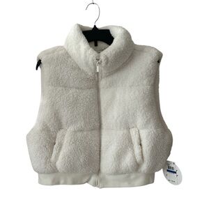 Planet & Heart Juniors’ Egret Sherpa Puffer Vest Size XL
